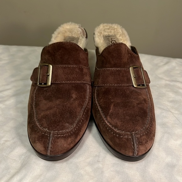 UGG, Brown Color, Heel Out, Belt Buckle Strap, Close Toe Heels, Size 9 - Picture 4 of 15
